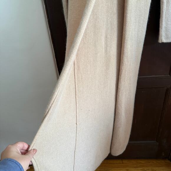 Y2K Vintage RAMPAGE | Tan Angora Blend Tie Front Duster Sweater Cardigan Small - Picture 3 of 5